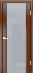 Межкомнатная дверь Модерн ПО (Тёмный орех/Белый триплекс)
