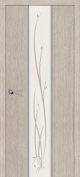 Межкомнатная дверь Глейс-2 Twig 3D ПО (Капучино/Twig)