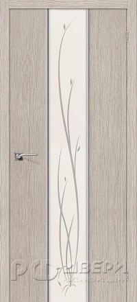 Межкомнатная дверь Глейс-2 Twig 3D ПО (Капучино/Twig)