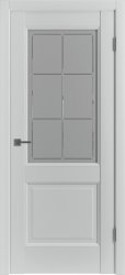 Межкомнатная дверь Эмалекс 2 ПО (Эмалекс серый/Кристалл кросс)