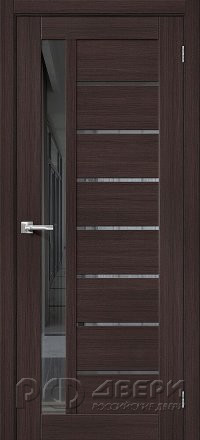 Межкомнатная дверь Порта 27 ПО (Wenge Melinga/Mirox Grey)