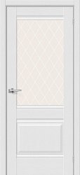 Межкомнатная дверь Прима-3 ПО (Virgin/White Сrystal)