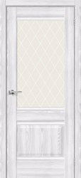 Межкомнатная дверь Прима-3 ПО (Riviera Ice/White Сrystal)
