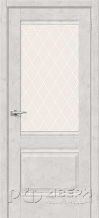 Межкомнатная дверь Прима-3 ПО (Look Art/White Сrystal)