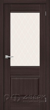 Межкомнатная дверь Прима-3 ПО (Wenge Melinga/White Сrystal)