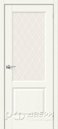 Межкомнатная дверь Неоклассик-33 ПО (White Wood/White Сrystal)