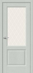 Межкомнатная дверь Неоклассик-33 ПО (Grey Wood/White Сrystal)