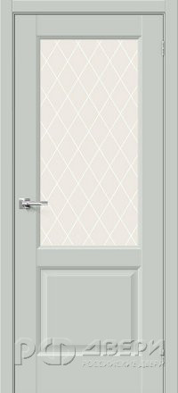 Межкомнатная дверь Неоклассик-33 ПО (Grey Matt/White Сrystal)