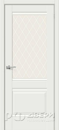 Межкомнатная дверь Прима-3 ПО (White Matt/White Сrystal)