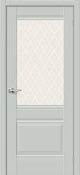 Межкомнатная дверь Прима-3 ПО (Grey Matt/White Сrystal)