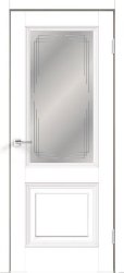 Межкомнатная дверь Alto 10 2V ПО (Белый/Стекло матовое Мателюкс)