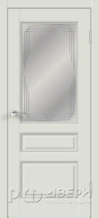 Межкомнатная дверь Villa 3V ПО (Светло-серый/Стекло матовое Мателюкс)