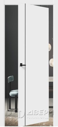 Рото дверь с молдингом Flat M1 ПГ (Белый)