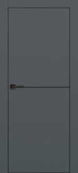 Межкомнатная дверь PX-19 кромка AL-Чёрная ПГ (Графит)