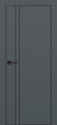 Межкомнатная дверь PX-20 кромка AL-Чёрная ПГ (Графит)