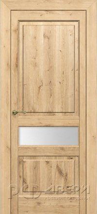 Межкомнатная дверь из массива дуба М-04 ПО-1/2 (Сучок/Без отделки)