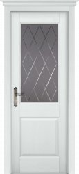 Межкомнатная дверь из массива ольхи Элегия ПО (Белая эмаль)