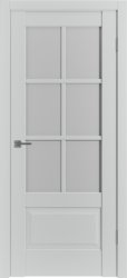 Межкомнатная дверь Эмалекс ER2 ПО (Эмалекс серый/Сатин белый)