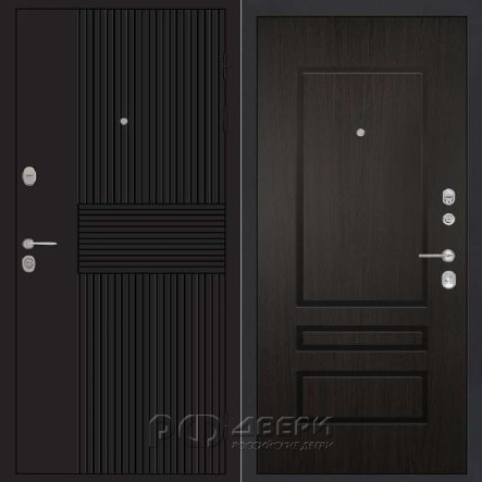 Входная металлическая дверь ФЛ-326 116 (Черный Кварц/Венге)