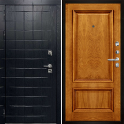 Входная металлическая дверь Сенатор ПЛЮС ALBERO BLACK Корсика (Альберо Блэк/Дуб Patina Antico)