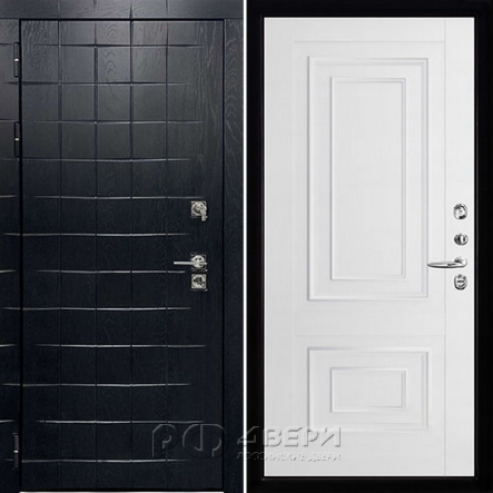 Входная металлическая дверь Albero black 62002 (Грань/Белая Серена)