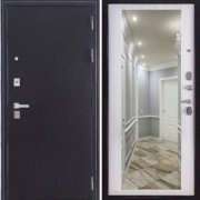 Входная металлическая дверь Колизей Плюс 1001 Maxi (Темное серебро антик/Капучино велюр)