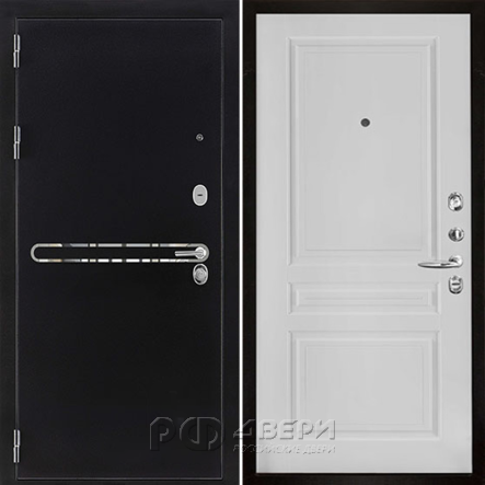 Входная дверь герметичная Президент S1Z Турин (Графит с блестками антик/Эмаль белая)