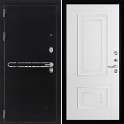 Металлическая дверь Reverse Президент S1Z 62002 (Графит с блестками антик/Белая Серена)