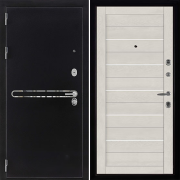 Металлическая дверь Reverse Президент S1Z LIGHT 2127 (Графит с блестками антик/Бьянка Soft)