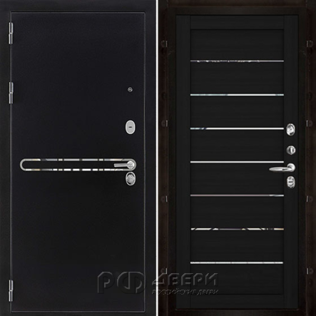 Входная дверь герметичная Президент S1Z LIGHT 2125 (Графит с блестками антик/Зеркало шоко велюр)
