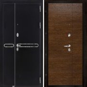 Входная дверь с фрамугой Президент S1Z LIGHT 2110 (Графит с блестками антик/Зеркало серый велюр)
