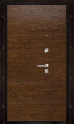 Металлическая дверь двухстворчатая Президент S1Z LIGHT 2110 (Графит с блестками антик/Зеркало серый велюр)