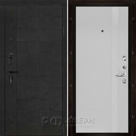 Входная дверь герметичная Quadro Uno (Бетон графит темный/Chiaro (Ral 9003))