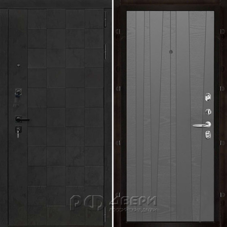 Входная дверь герметичная Quadro Trend (Бетон графит темный/Grigio (Ral 7015))