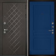 Входная металлическая дверь Президент Люкс Турин (Горький шоколад/Синий)