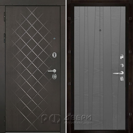 Входная дверь герметичная Президент Люкс Trend (Горький шоколад/Grigio (Ral 7015))