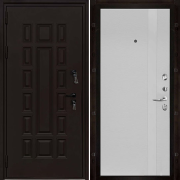 Входная металлическая дверь Панцирь Uno (Букле Опал/Chiaro (Ral 9003))