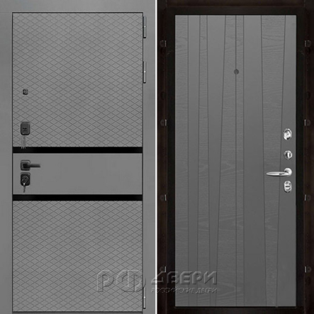 Входная металлическая дверь Президент Тренд Титан Trend (Силк Титан/Grigio (Ral 7015))