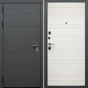 Входная металлическая дверь Дива MД-39 (Серый матовый/Белый матовый)