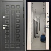 Входная металлическая дверь Дива MД-30 (Венге/Зеркало беленый дуб)