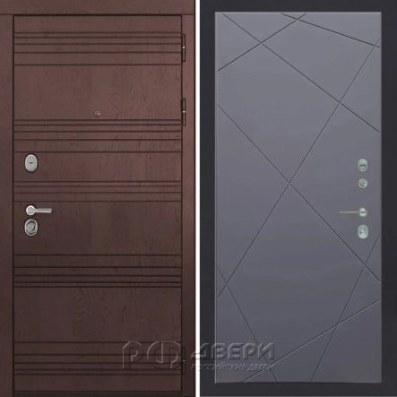 Входная металлическая дверь ART 39 Ultima 291 (Ясень шоколадный/Силк титан)