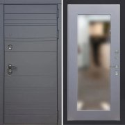 Входная металлическая дверь ART 39 Ultima (Силк титан/Зеркало cилк титан)