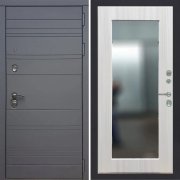 Входная металлическая дверь ART 39 Ultima (Силк титан/Зеркало сандал белый)