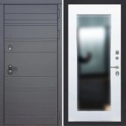 Входная металлическая дверь ART 39 Ultima (Силк титан/Зеркало силк сноу)