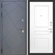 Входная металлическая дверь ART 50 Ultima 243 (Серый мат/Белый матовый)