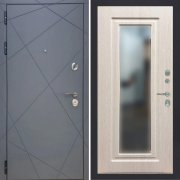 Входная металлическая дверь ART 50 Ultima 120 (Серый мат/Зеркало беленый дуб)