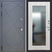 Входная металлическая дверь ART 50 Ultima (Серый мат/Зеркало сандал белый)