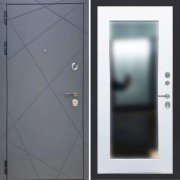 Входная металлическая дверь ART 50 Ultima (Серый мат/Зеркало силк сноу)