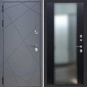 Входная металлическая дверь ART 50 Ultima 16 (Серый мат/Зеркало венге)