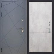 Входная металлическая дверь ART 50 Ultima 290 (Серый мат/Бетон светлый)